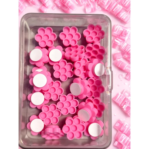 Öntapadós ragasztótartó virág (25db)