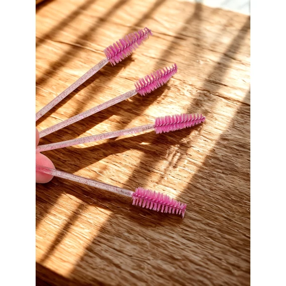 Szempilla fésű - rózsaszín (25db)